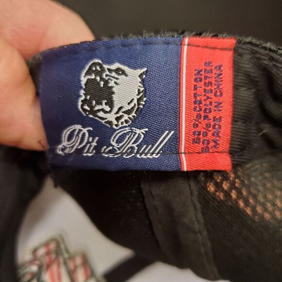 Pit Bull USA Snap Back Mesh Trucker Hat Cap Red White and Blue - Picture 3 of 4